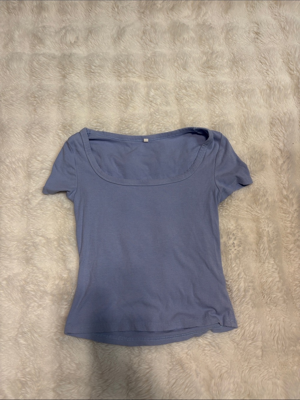 Amazon Women's Scoop Neck Short Sleeve Top - Periwinkle Blue